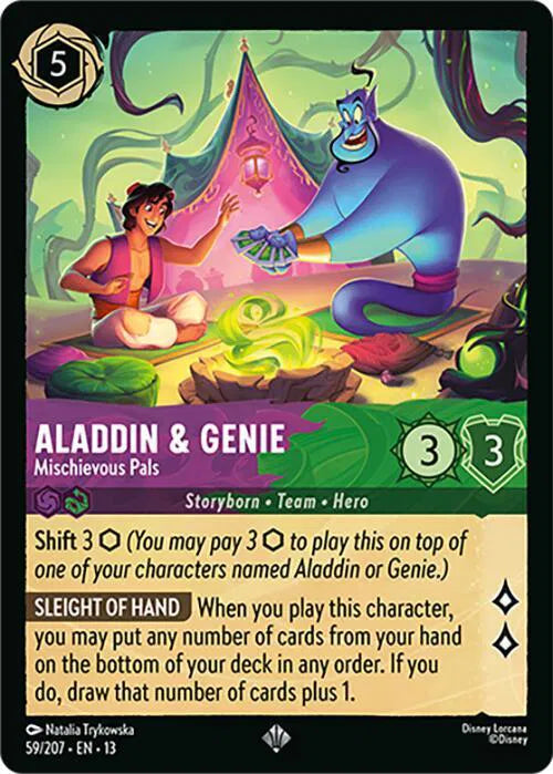 Aladdin & Genie - Mischievous Pals 59/207 · Normal (Attack of the Vine!)
