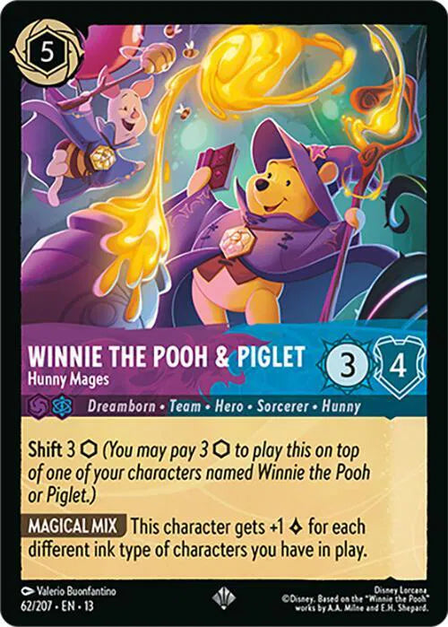 Winnie the Pooh & Piglet - Hunny Mages 62/207 · Normal (Attack of the Vine!)