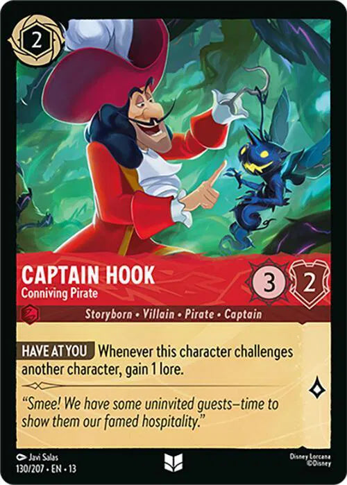 Captain Hook - Conniving Pirate 130/207 · Cold Foil (Attack of the Vine!)