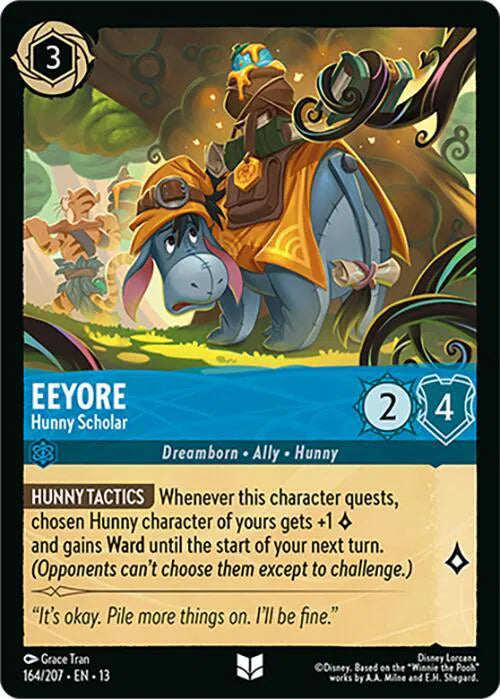 Eeyore - Hunny Scholar 164/207 · Cold Foil (Attack of the Vine!)