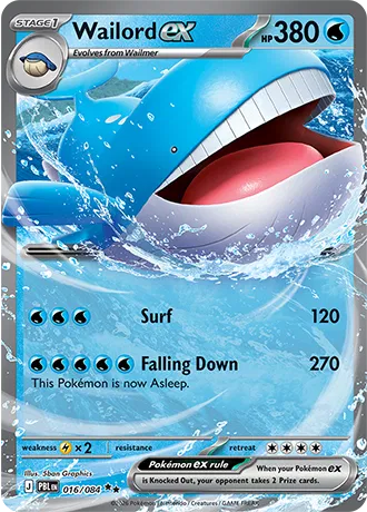 Wailord ex 016/084 (Pitch Black)