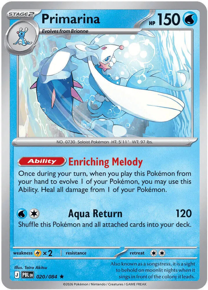 Primarina 020/084 · Holofoil (Pitch Black)