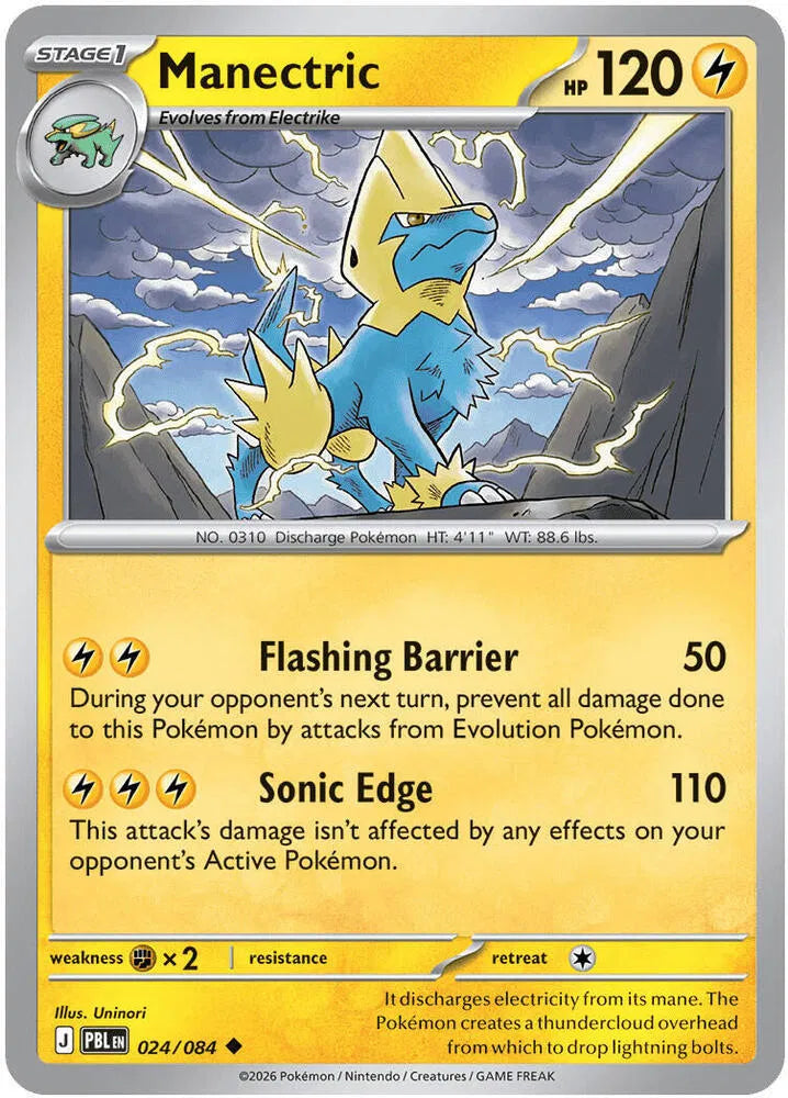 Manectric 024/084 · Reverse Holofoil (Pitch Black)