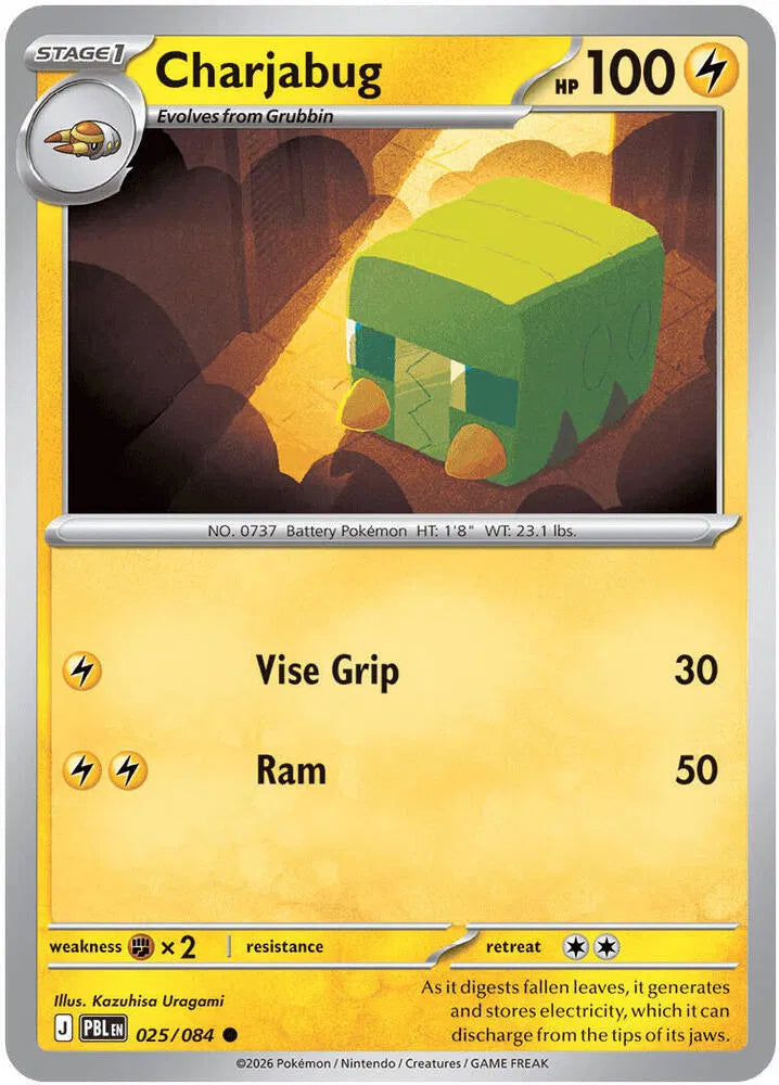 Charjabug 025/084 · Reverse Holofoil (Pitch Black)