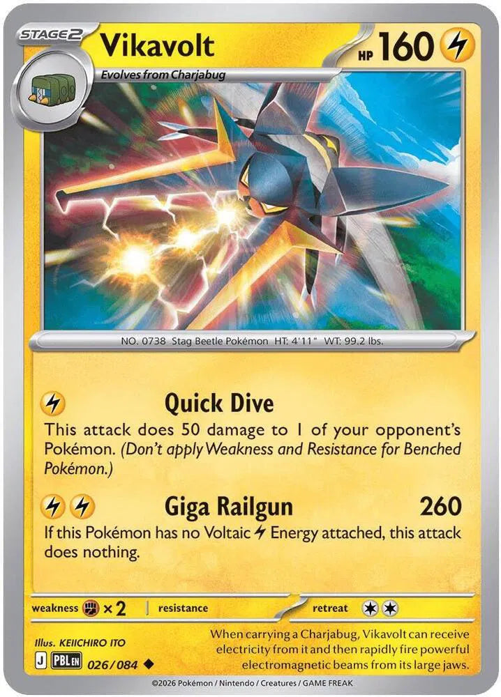 Vikavolt 026/084 · Reverse Holofoil (Pitch Black)