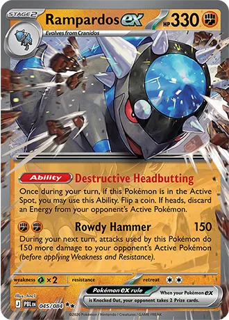 Rampardos ex 045/084 (Pitch Black)