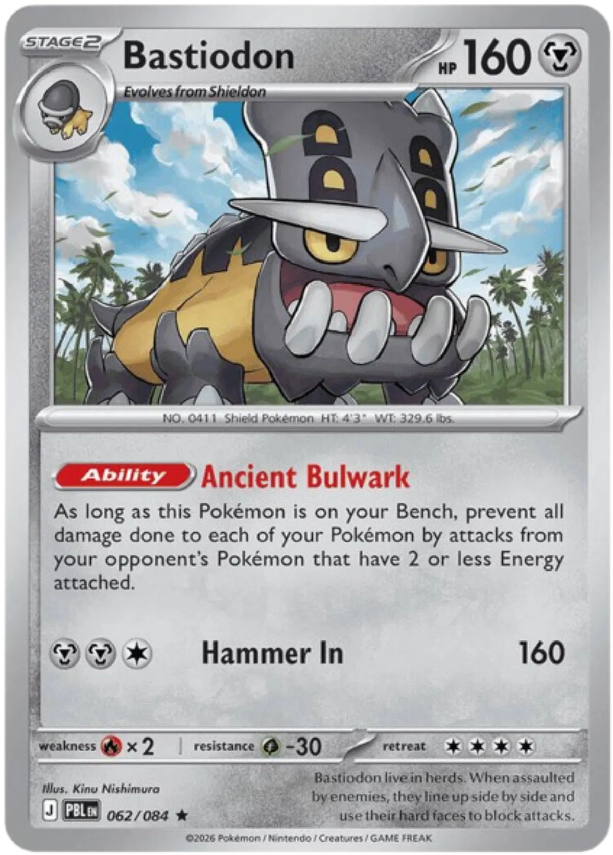 Bastiodon 062/084 · Holofoil (Pitch Black)