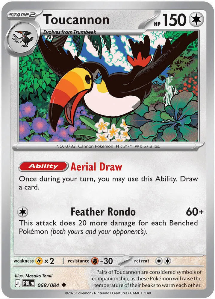 Toucannon 068/084 · Reverse Holofoil (Pitch Black)