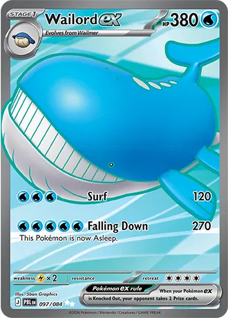 Wailord ex 097/084 · Holofoil (Pitch Black)