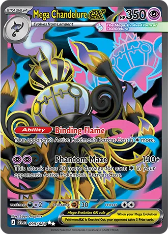 Mega Chandelure ex 099/084 (Pitch Black)