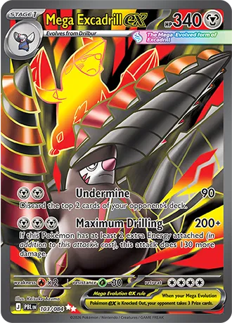 Mega Excadrill ex 103/084 (Pitch Black)