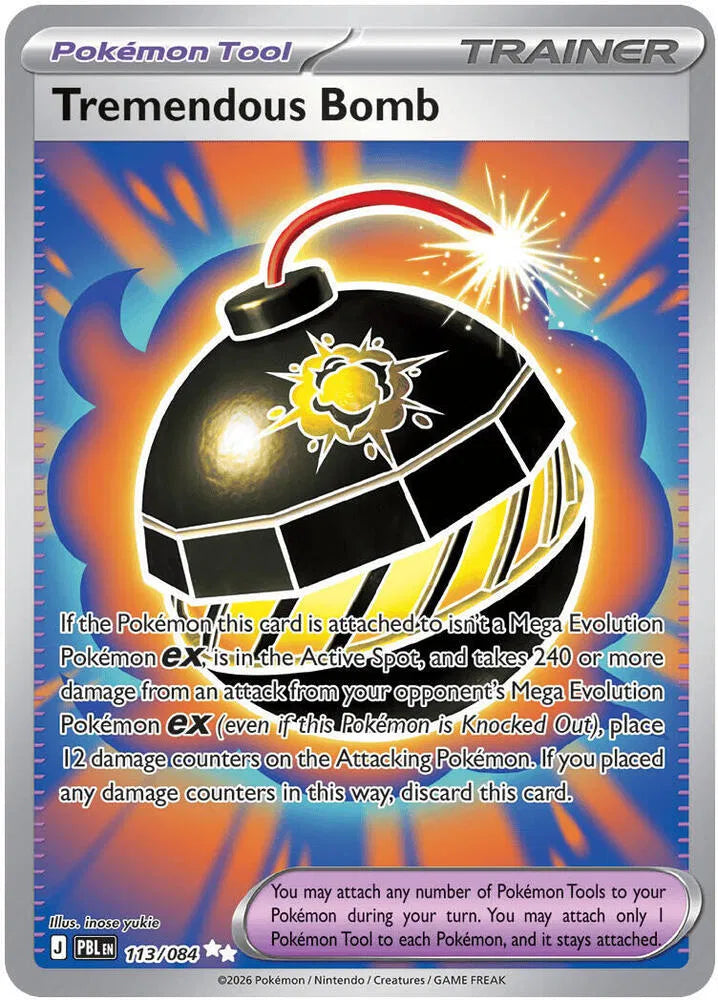 Tremendous Bomb Pitch Black Ultra Rare • 113/084 Holofoil