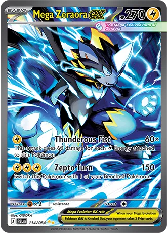 Mega Zeraora ex 114/084 (Pitch Black)