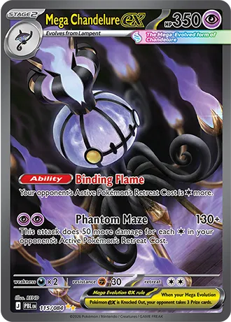 Mega Chandelure ex 115/084 · Holofoil (Pitch Black)