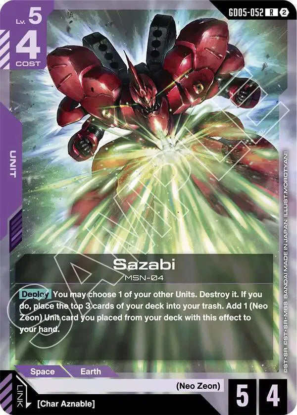 Sazabi (GD05-052) · Holofoil (Freedom Ascension)