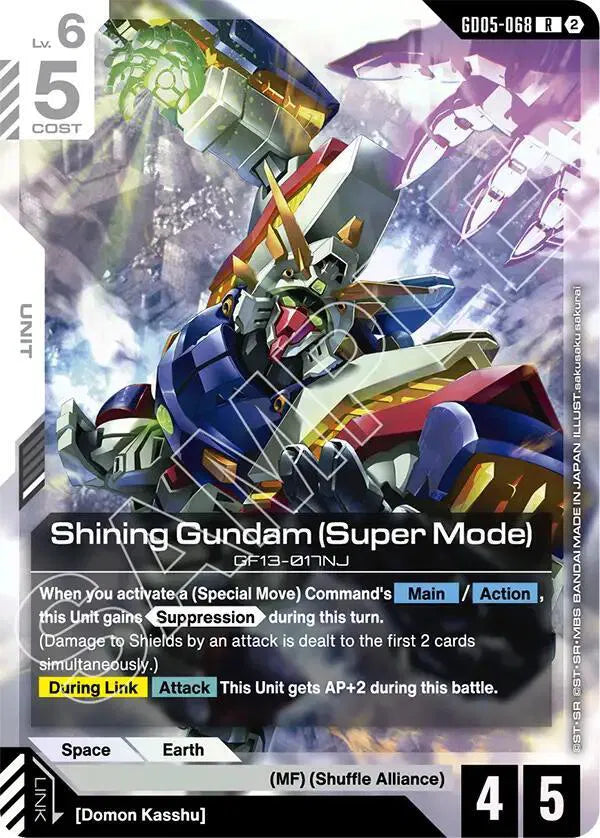 Shining Gundam (Super Mode) GD05-068 · Holofoil (Freedom Ascension)