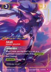 Akali, Deadly Weapon (Alternate Art) 021a/166 (Vendetta)