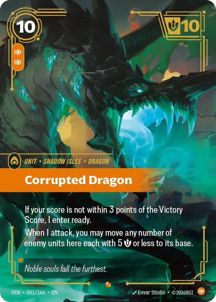 Corrupted Dragon 091/166 · Foil (Vendetta)