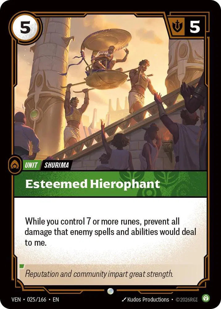 Esteemed Hierophant 025/166 · Foil (Vendetta)