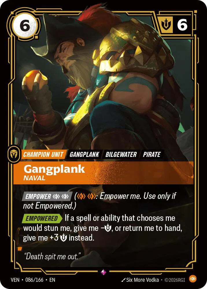 Gangplank, Naval 086/166 · Foil (Vendetta)