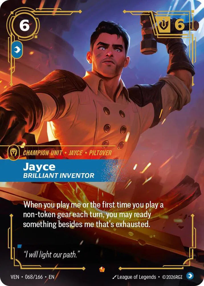 Jayce, Brilliant Inventor 068/166 · Foil (Vendetta)