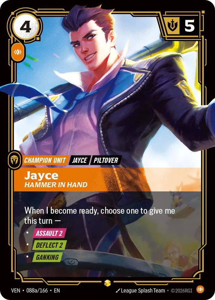 Jayce, Hammer in Hand (Alternate Art) 088a/166 (Vendetta)