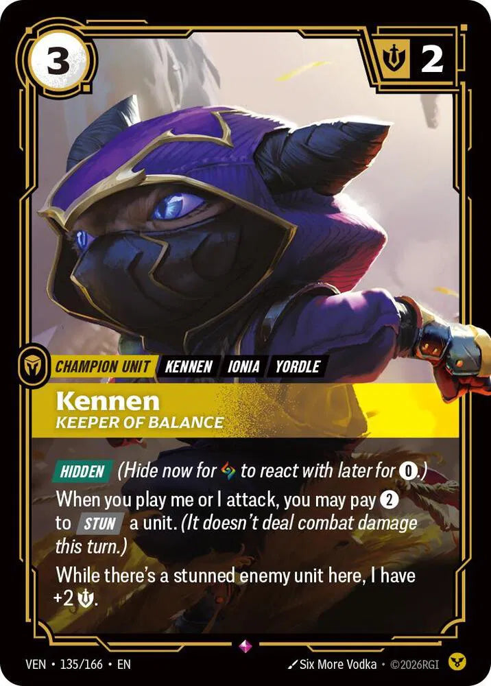 Kennen, Keeper of Balance 135/166 · Foil (Vendetta)
