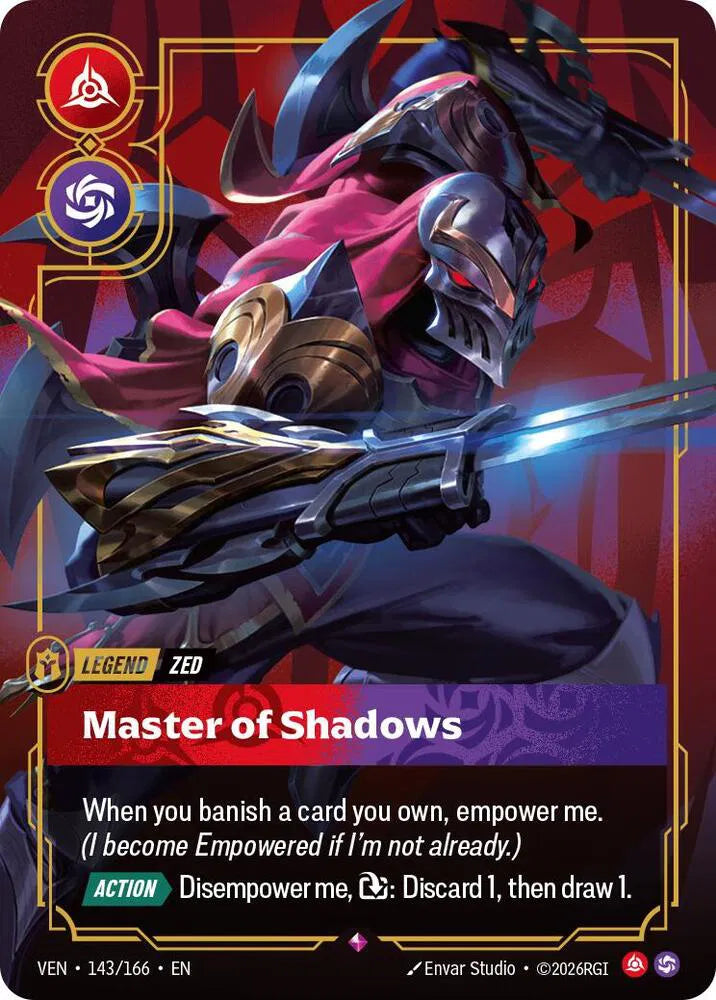 Zed - Master of Shadows 143/166 · Foil (Vendetta)