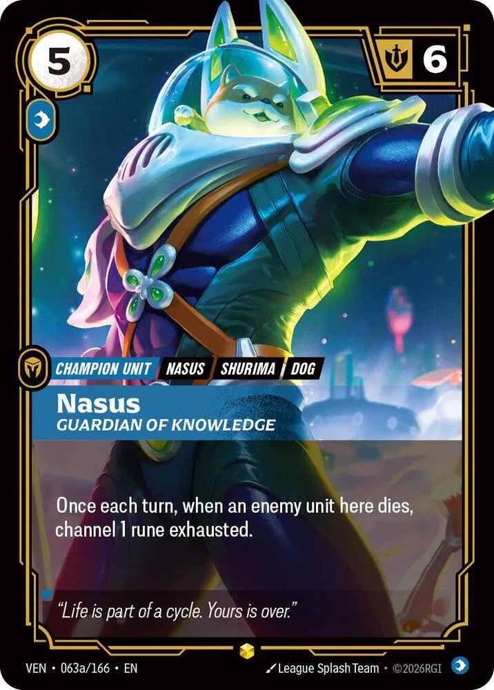 Nasus, Guardian of Knowledge (Alternate Art) 063a/166 · Foil (Vendetta)