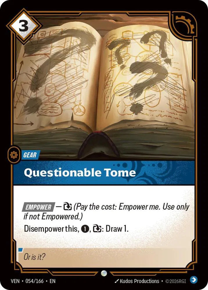 Questionable Tome 054/166 · Foil (Vendetta)