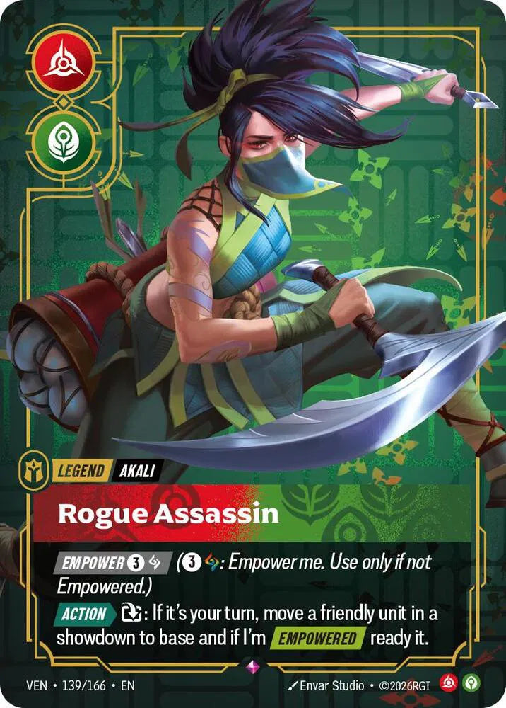 Akali - Rogue Assassin 139/166 · Foil (Vendetta)
