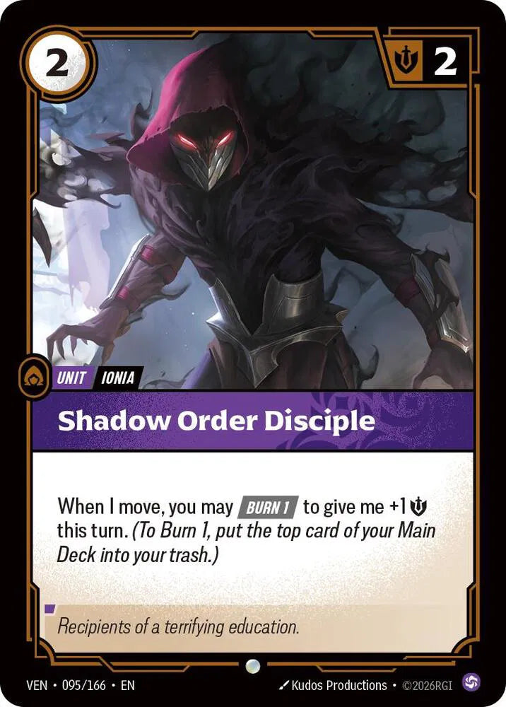 Shadow Order Disciple 095/166 · Foil (Vendetta)