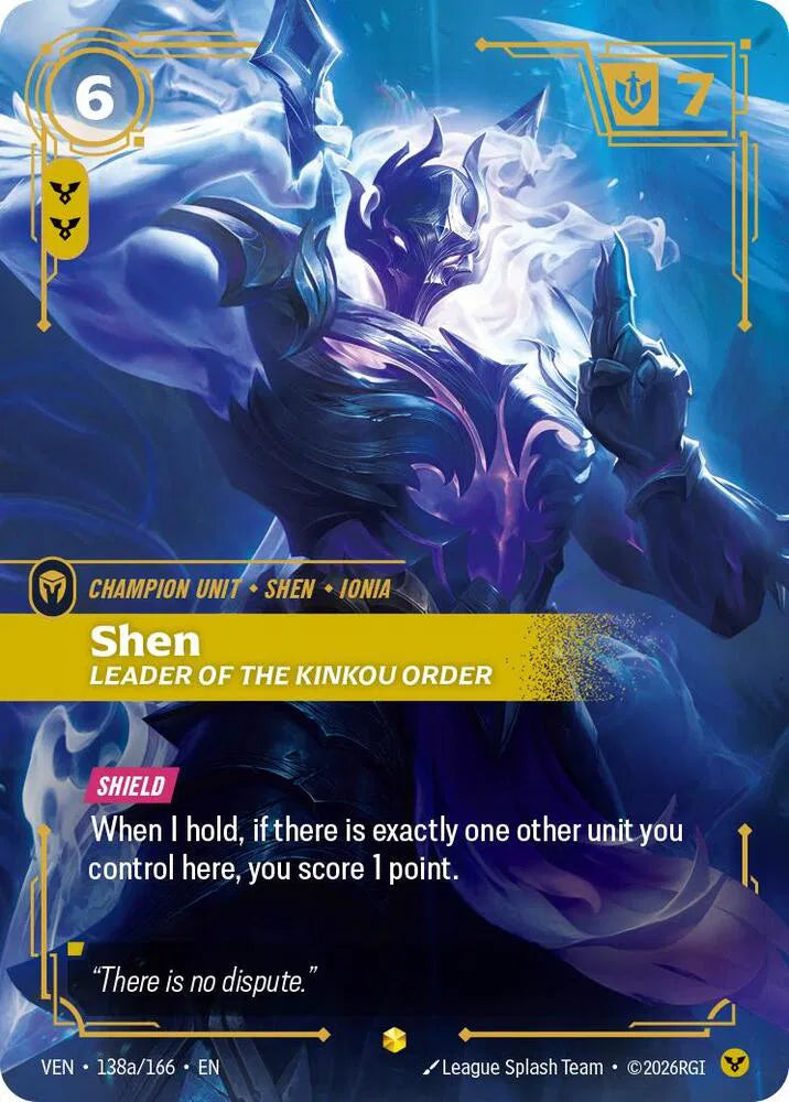 Shen, Leader of the Kinkou Order (Alternate Art) 138a/166 (Vendetta)