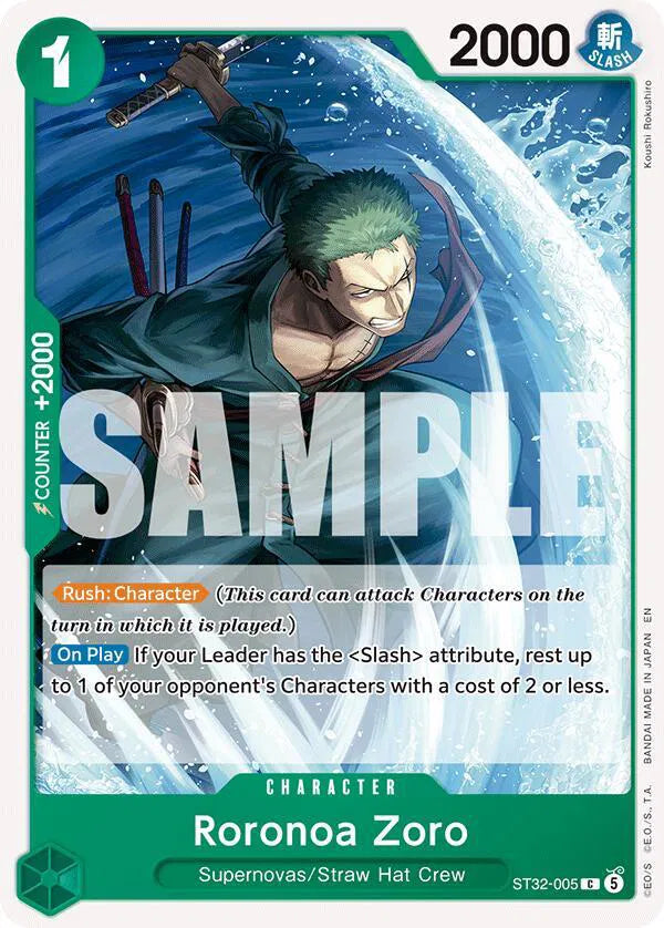 Roronoa Zoro (ST32-005) (Starter Deck 32: GREEN Roronoa Zoro)