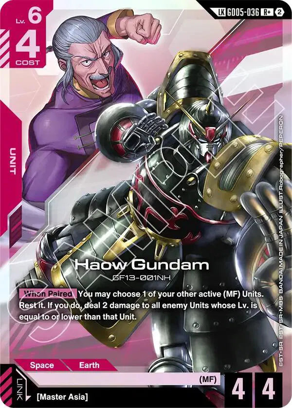 Haow Gundam (R+) (Link Rare) GD05-036 (Freedom Ascension)
