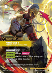 Ambessa, Respected and Feared (Overnumbered) 187/166 · Foil (Vendetta)