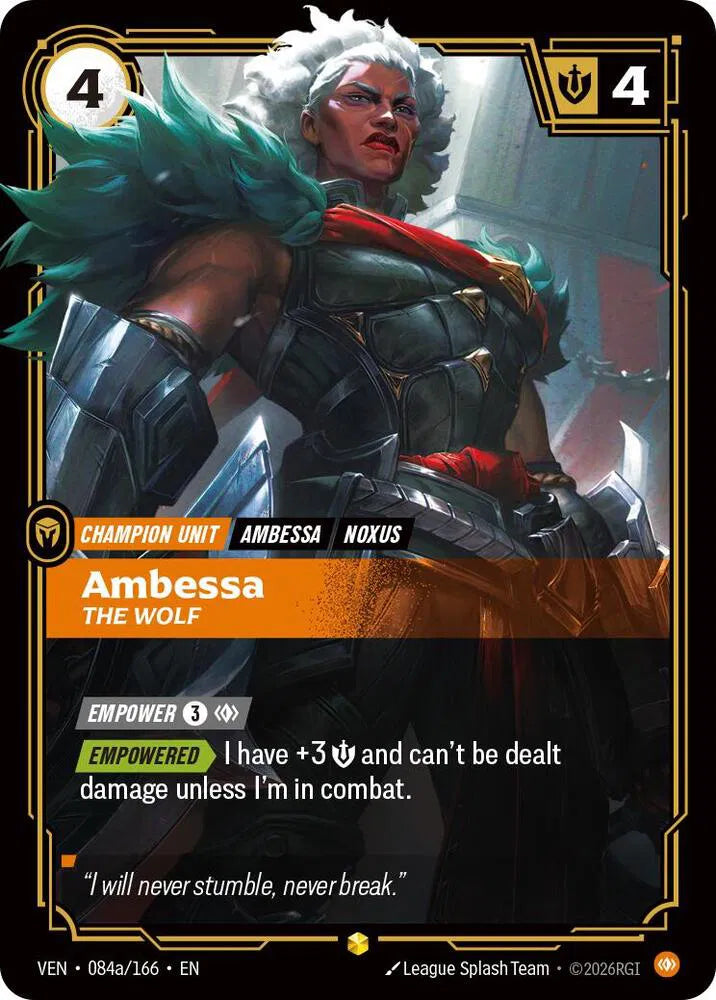 Ambessa, The Wolf (Alternate Art) 084a/166 (Vendetta)