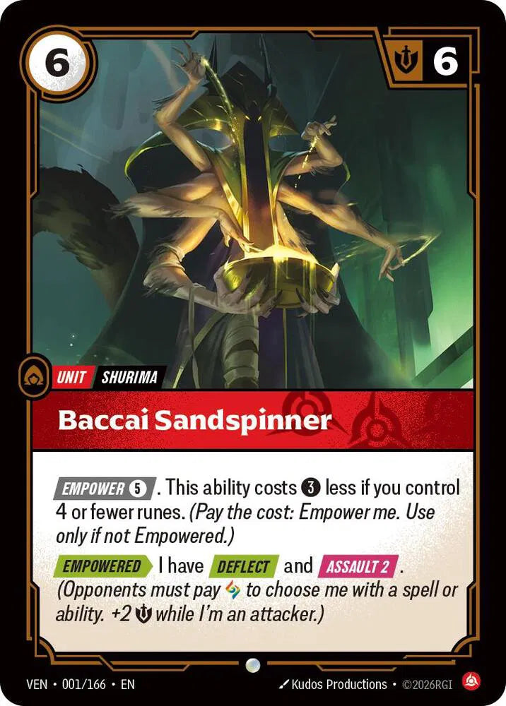 Baccai Sandspinner 001/166 · Foil (Vendetta)