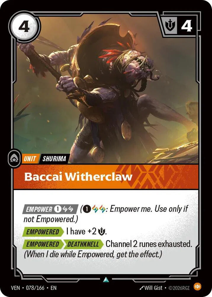Baccai Witherclaw 078/166 · Normal (Vendetta)