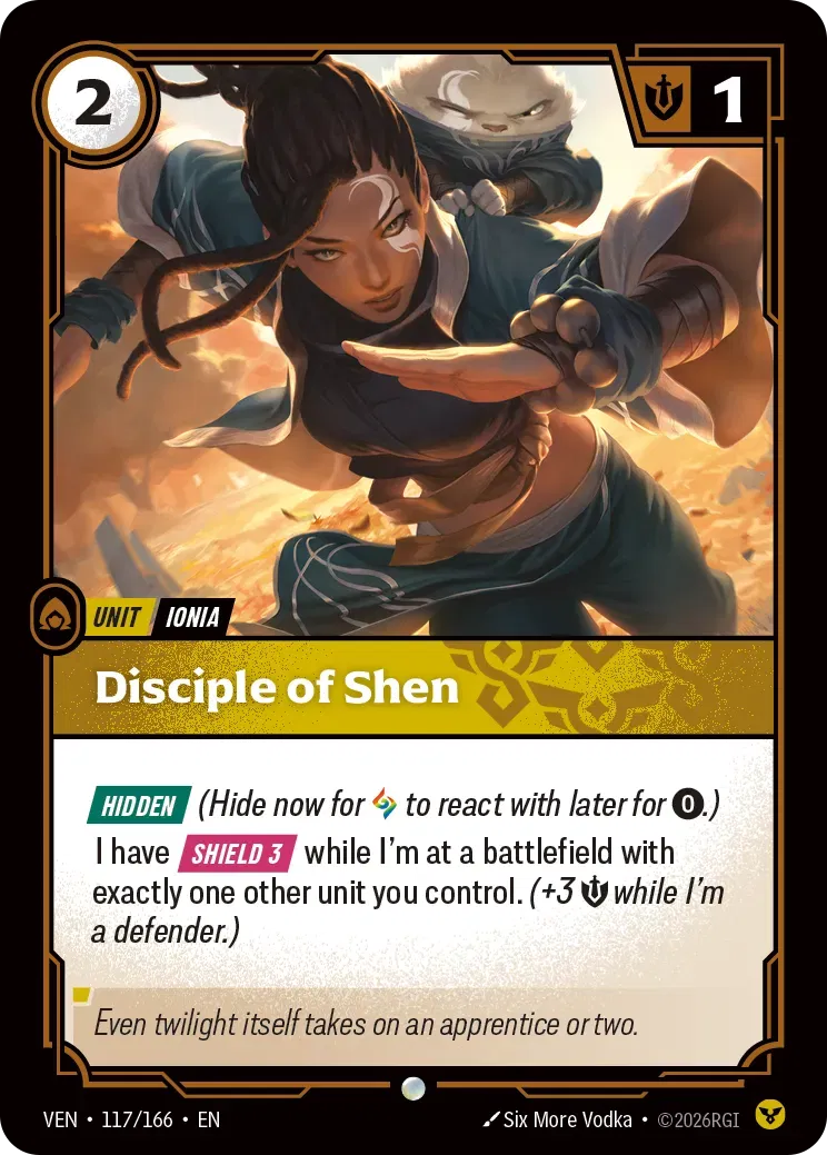 Disciple of Shen 117/166 · Foil (Vendetta)