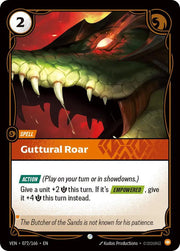 Guttural Roar 072/166 · Foil (Vendetta)