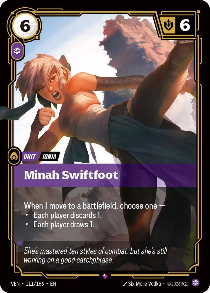 Minah Swiftfoot 111/166 · Foil (Vendetta)