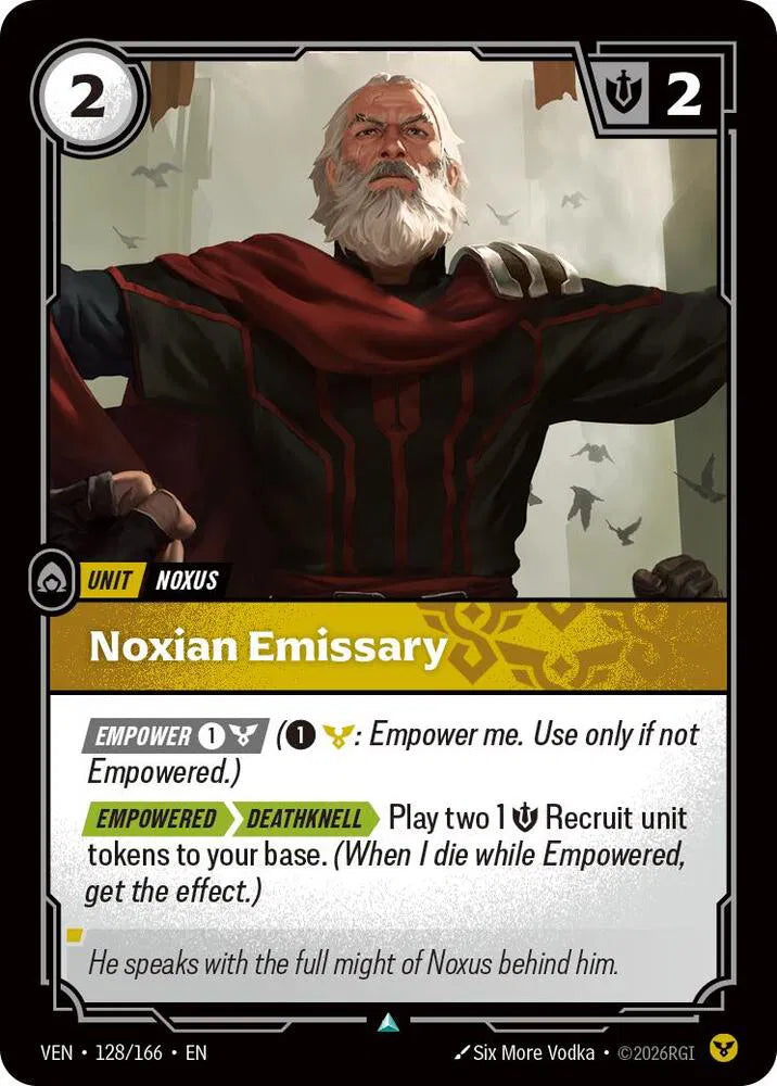 Noxian Emissary 128/166 · Foil (Vendetta)