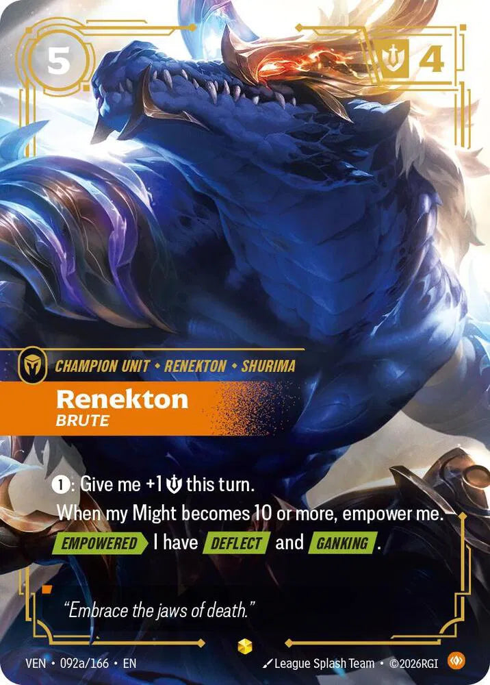 Renekton, Brute (Alternate Art) 092a/166 (Vendetta)
