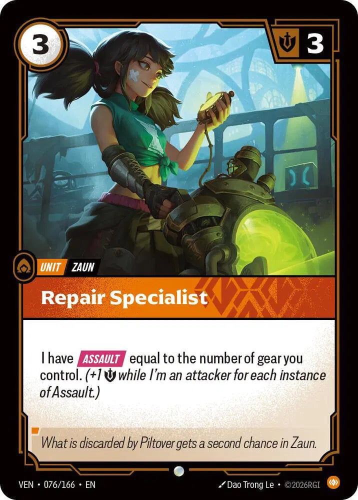 Repair Specialist 076/166 · Foil (Vendetta)
