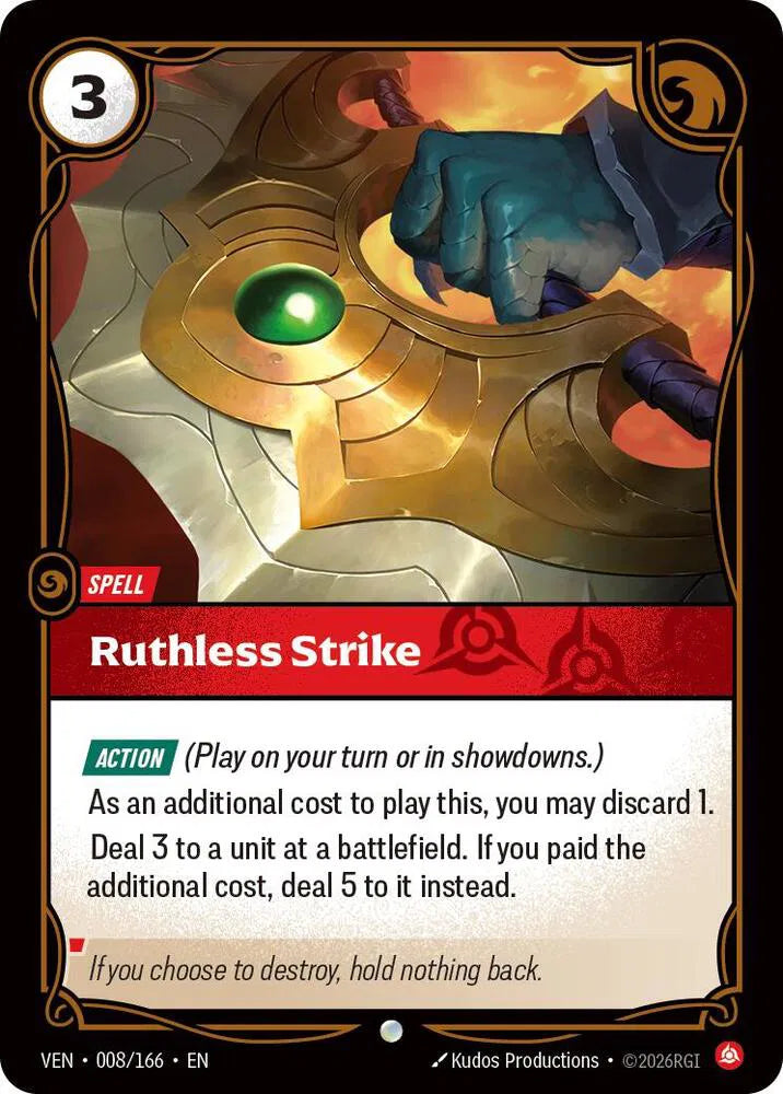 Ruthless Strike 008/166 · Foil (Vendetta)
