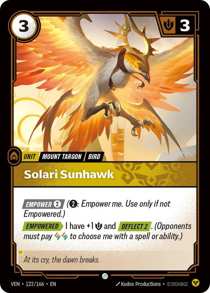 Solari Sunhawk 122/166 · Foil (Vendetta)