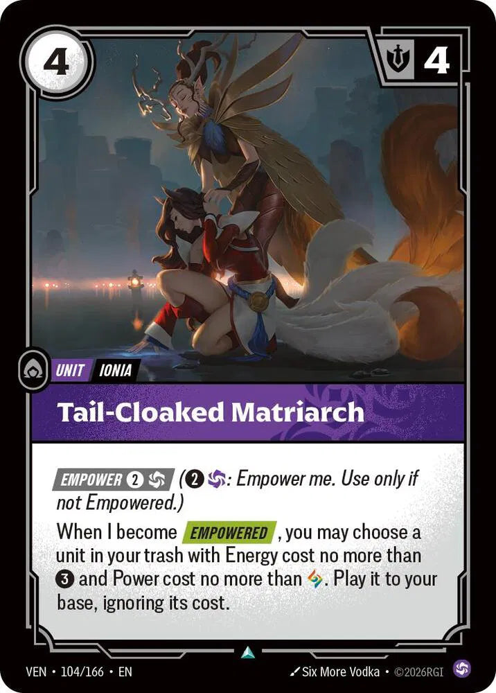 Tail-Cloaked Matriarch 104/166 · Foil (Vendetta)