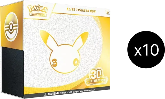 30th Celebration Elite Trainer Box Case (Unsealed Case)