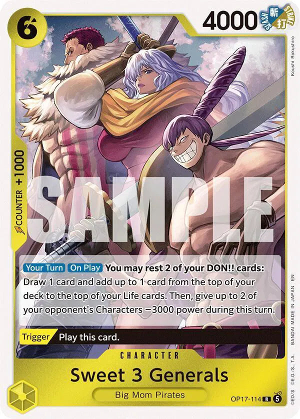 Sweet 3 Generals OP17-114 (The World's Strongest Warriors)